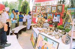 A heritage exhibition in Punjabi Bhavan, Ludhiana, on the opening day of Prof Mohan Singh Mela