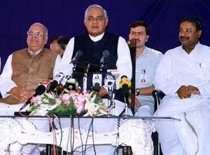 Prime Minister Atal Behari Vajpayee during a Press conference