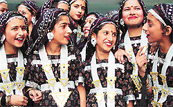 Students of Shivalik Public School, Sector 41, Chandigarh, are all prepared for the schools annual function. 