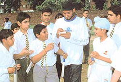 Star spinner of the Indian cricket team, Harbhajan Singh