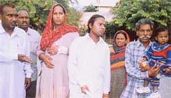 The alleged victim Bholli with his family members