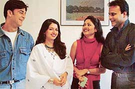 Actress Bhagyashree with her husband Himallay