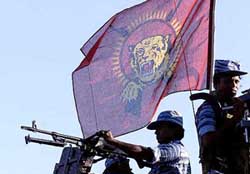 Liberation Tiger of Tamil Eelams women cadre display their skills during Tamil Womens Day celebrations in the rebel-held northern Sri Lanka 