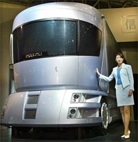 Isuzu Motor displays a futuristic car