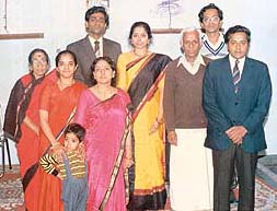 Mala with husband Sivaram and her in-laws