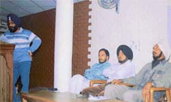 Poets at the seminar held on new poetry at Punjabi Bhavan