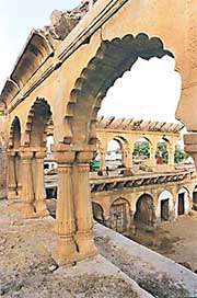 The haveli of Chaudhary Kashi Ram stands in ruins