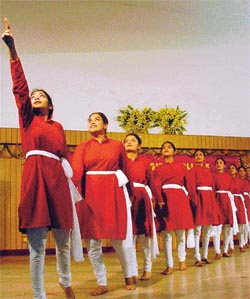 Students stage a play, ‘Ek Nai Subha Ki Aur’, at the Panjab University Zone-A Youth Festival