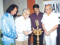 Former UP Governor Romesh Bhandari at the Asian Academy of Film and TV where he released a book published by the documentation division