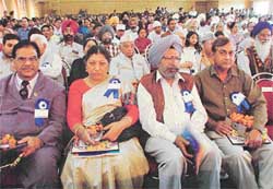 A section of the SMISS awardees at a function in Ludhiana
