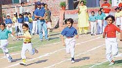 Tender Heart students participate in a race.