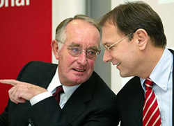 Pieter Bouw, Chairman of Swiss International Air Lines, and Chief Executive Andre Dose