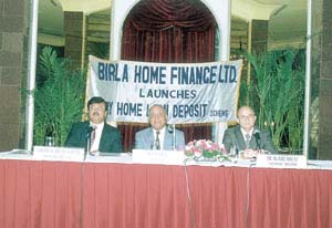 Mr H. S. Bawa, Chairman, Birla Home Finance, unveils the Easy Home Loan Deposit Scheme in the Capital on Wednesday.
