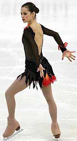 Sasha Cohen of the USA skates during the womens free skating event 