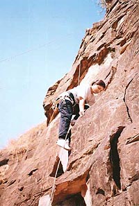 With the latest climbing gear even women can climb rocks without fear