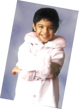 A kid in Westside winterwear collection.