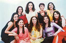 Kittie Party cast with Shobha De