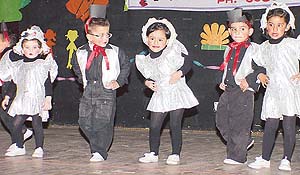 Tiny tots of Evergreen Academy, Sector 34, perform at the 10th annual day function at Bal Bhavan,