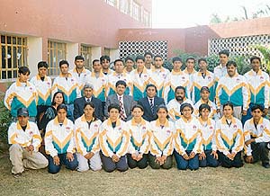 Haryana roller skating team that will take part in the 32nd National Games