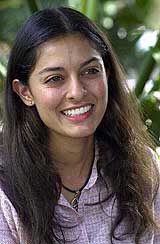 University of Miami Biology Major Devi Sridhar, 18, of Miami, smiles during an interview on the universitys campus