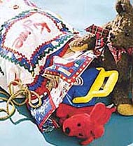 Convert pillow covers into sacks for Father Christmas