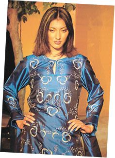 Drop-dead gorgeous: Ramp dolls  in Vijaylakshmis outfits.