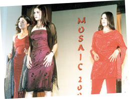 Threesome winsome: Flaunting trendy designs at Mosaic 2002.