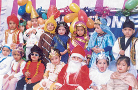 Children during the annual fancy dress competition at Prime Rose School