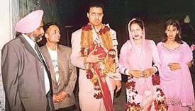 Nalesh Prasad and Neeraj Bala on their wedding day