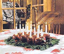 Seasonal fruits can be converted into candleholders