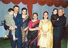 The Chief Justice of the Kerala High Court, Mr Justice Jawahar Lal Gupta, with his family