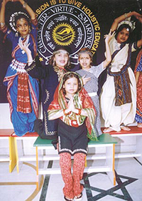 Students of Children's Valley School, presenting a cultural show on the occasion of Grandparents Day.