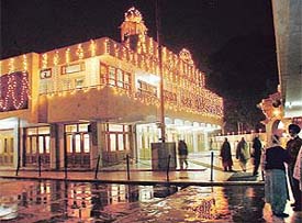 The Sector 22 gurdwara decorated on the eve of Guru Gobind Singhs birth anniversary