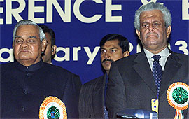 Indian Prime Minister Atal Behari Vajpayee and OPEC President 