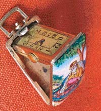 A pendant watch with the portrait of Guru Nanak Dev