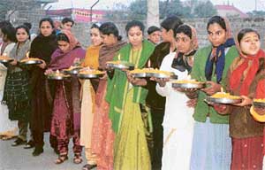 Members of Sree Ayyappa Temple celebrate makarjyoti
