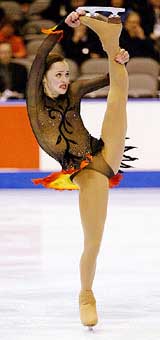 Sasha Cohen performs her short programme