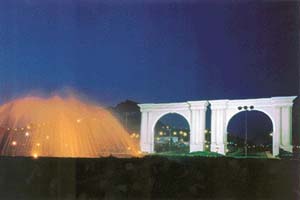 The grand entrance to Amby Valley Sahara Lake City, 135 km from Mumbai