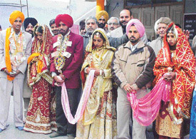 The Maa Bhagwati Club organises marriages of three poor girls at Gurdwara Guru Singh Sabha, Deep Nagar