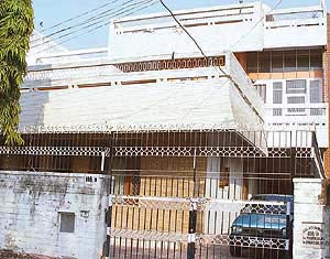 The Panchkula house from where a senior Punjab IAS officer along with a colleagues wife were picked up by the Haryana police on Monday night