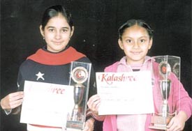 Tanika Gandotra and Shireen Lamba, students of Creative Steps, Faridabad