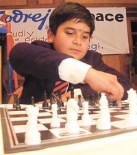 Chess prodigy Parimarjan Negi in action 