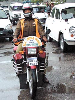 Sub-Inspector B.K.Pradhan on a peace mission covering 20 states in 70 days 