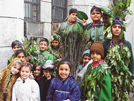 Students of Gupta Model School, Ludhiana, who presented a ‘Jungle Dance’