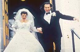 Nia Vardalos and John Corbett in My Big Fat Greek Wedding