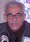 BJP national secretary O. P. Kohli addresses a press conference in Shimla 