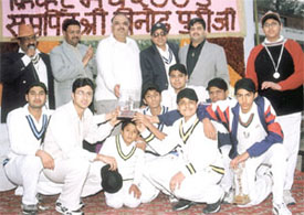 The Rajasthan Club Members XI, which lifted the Vinod Puri Cricket Trophy