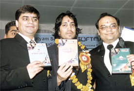 Cassettes and CDs were launched at the second anniversary of Satyam Studio