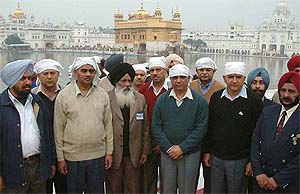 National Defence College team members at the Golden Temple complex