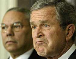 The game is over, declares President Bush
